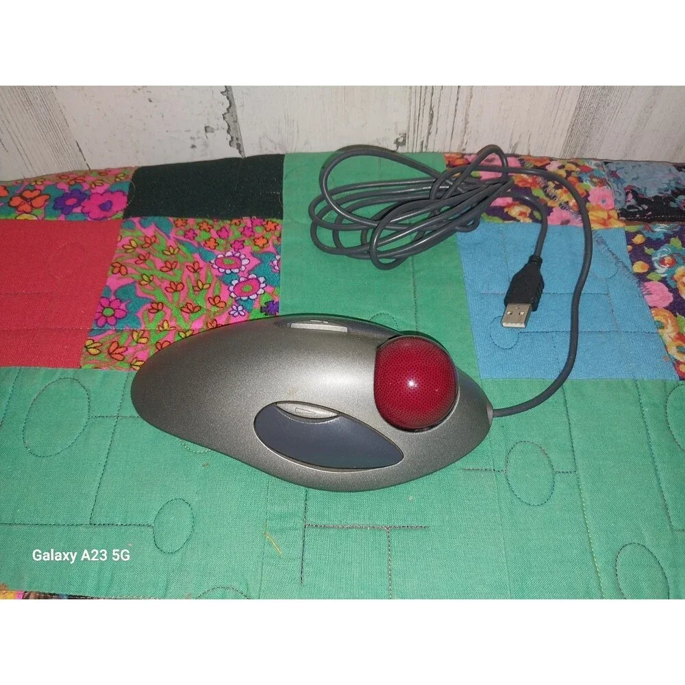 Logitech T-BC21 Trackman Trackball USB Mouse Marble Ball 810-000767 Working